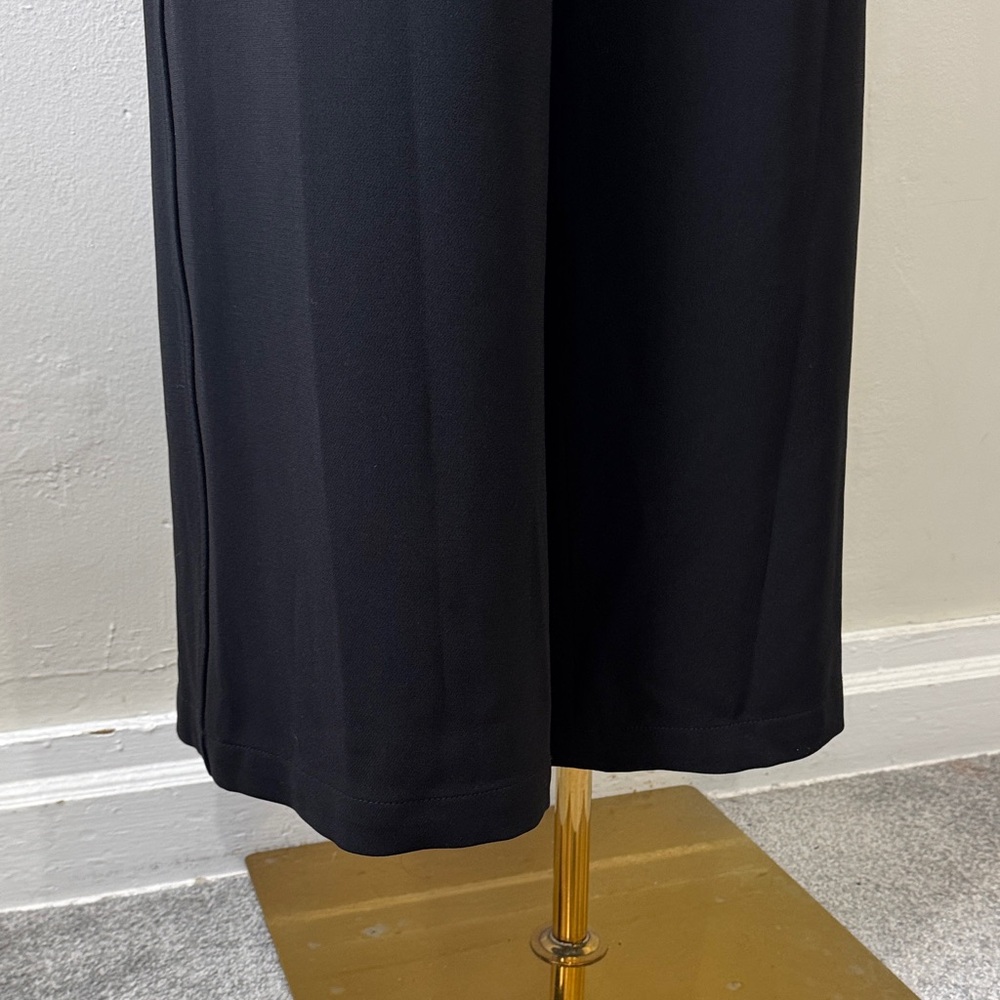 NWT Theory Black Wide Leg ‘Admiral’ Crepe Cargo Pants - Size 8 - Picture 5 of 12